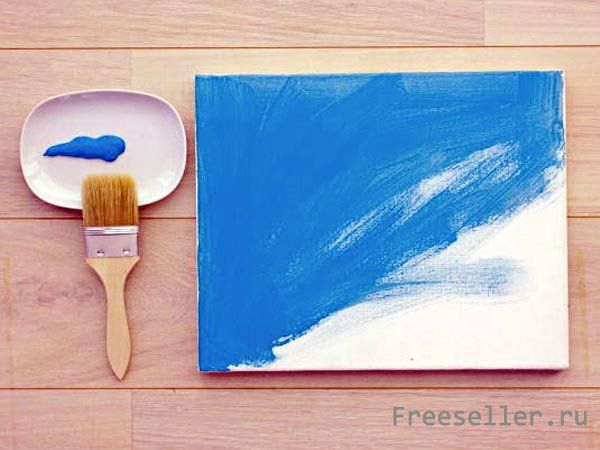 Рисуем листья на холсте