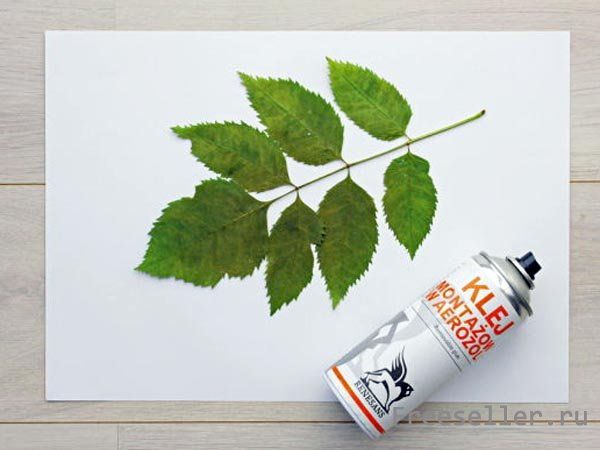Рисуем листья на холсте