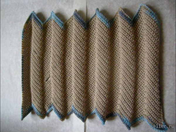 Вязание зубчатого шарфа своими руками