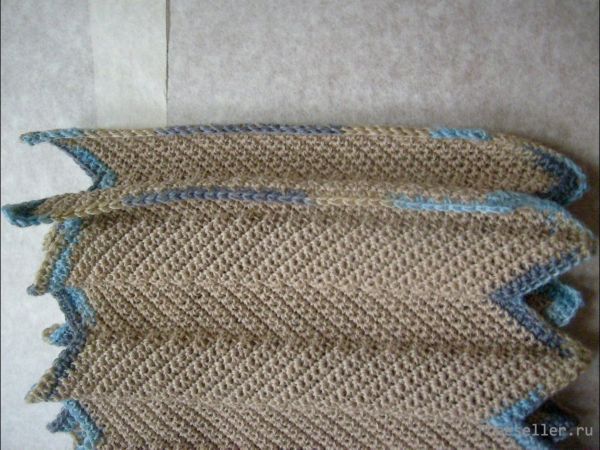 Вязание зубчатого шарфа своими руками