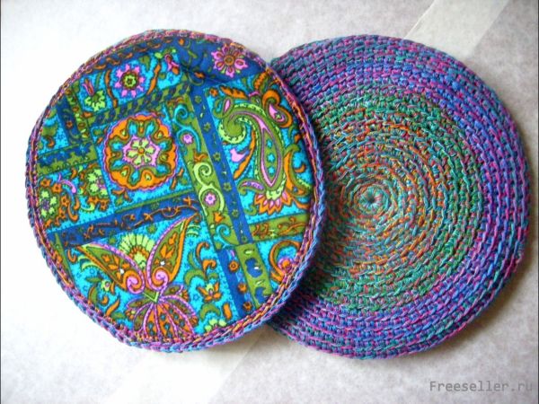 Вяжем пёструю шкатулку-сумочку