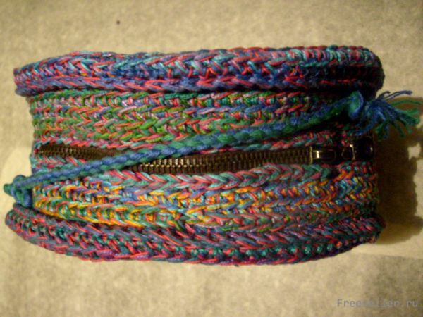 Вяжем пёструю шкатулку-сумочку