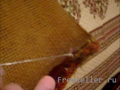 Укрепляем край ковра леской своими руками