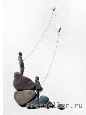 Картины из морских камешков