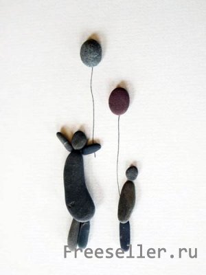 Картины из морских камешков