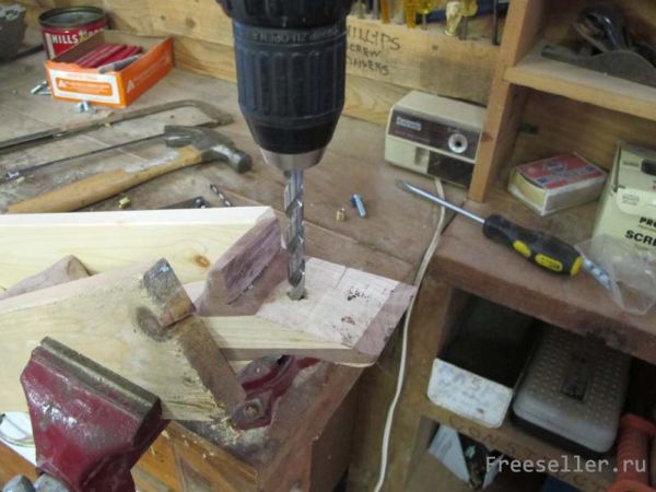 Лук из лыж своими руками -Крепеж рукоятки и лыж