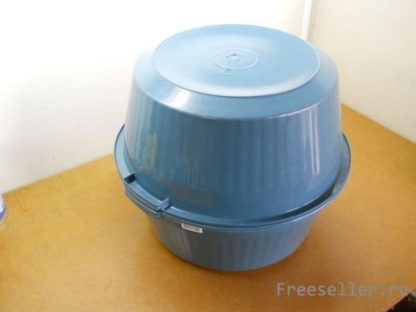 как изготовить домик для кота из тазика?