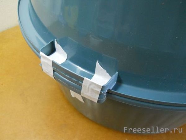 как изготовить домик для кота из тазика?