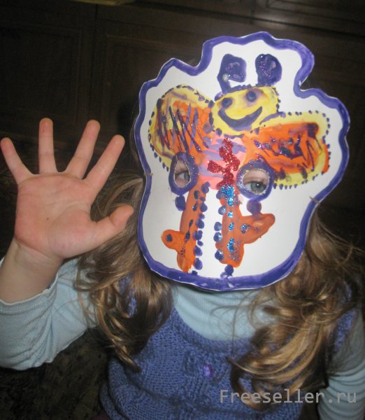 Детская новогодняя маска своими руками