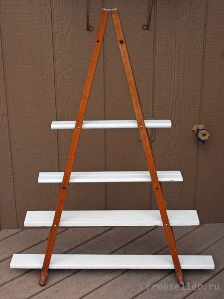 Изготовление книжной полки из костылей