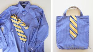 Как сшить сумку из рубашки