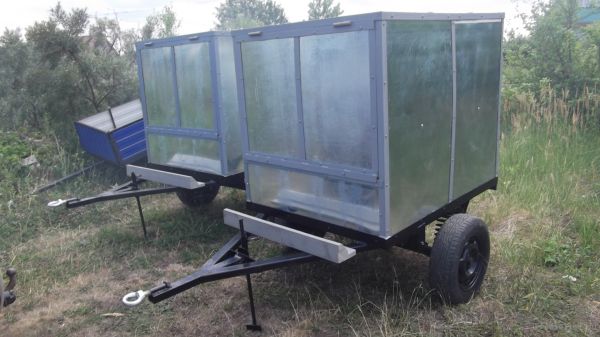 Самодельный прицеп для легкового автомобиля для перевозки оборудования