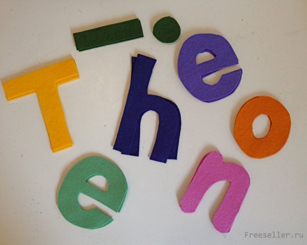 Как сшить фетровые буквы