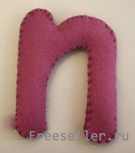 Как сшить фетровые буквы