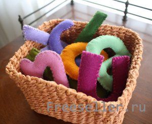 Как сшить фетровые буквы