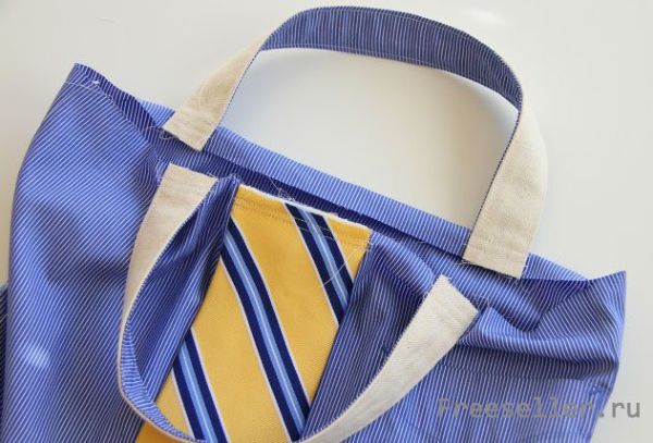 Шьем сумку из рубашки