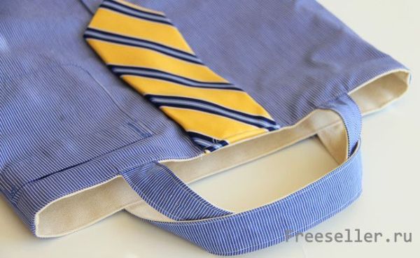 Как сшить сумку из рубашки