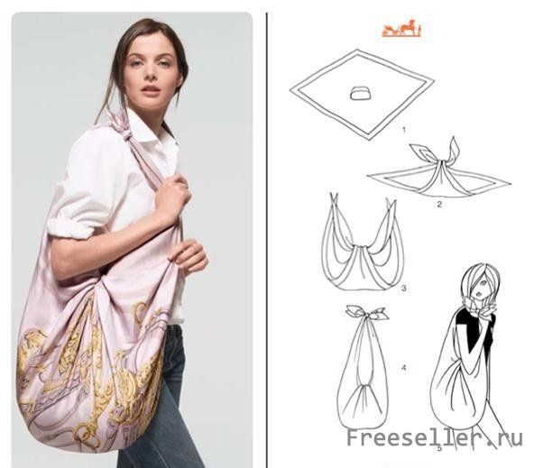 Какие вещи можно сделать из платка. Сумка