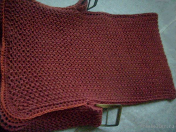 Процесс вязания дамской сумочки