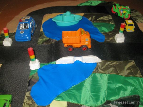 Этапы изготовления коврика автодороги