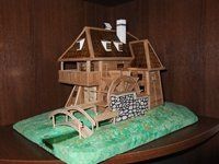 Водяная мельница из соломки
