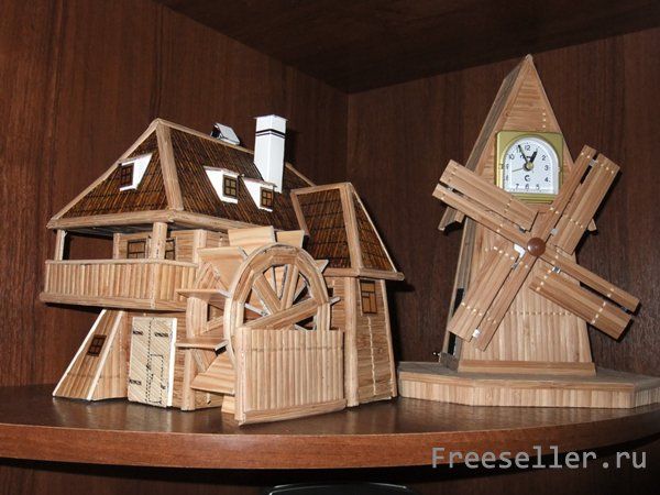 Водяная мельница из соломки