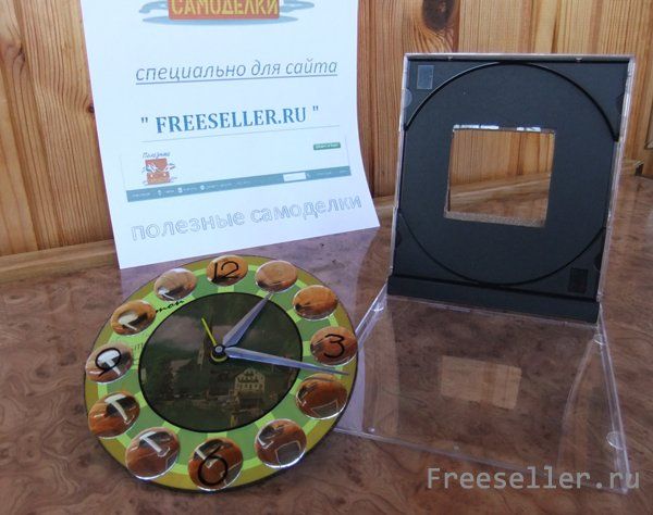 Самодельные часы на CD диске