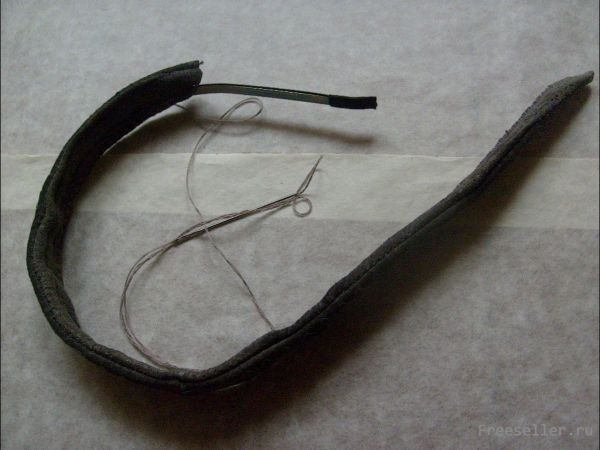 Как сделать обтяжку ободка для волос?