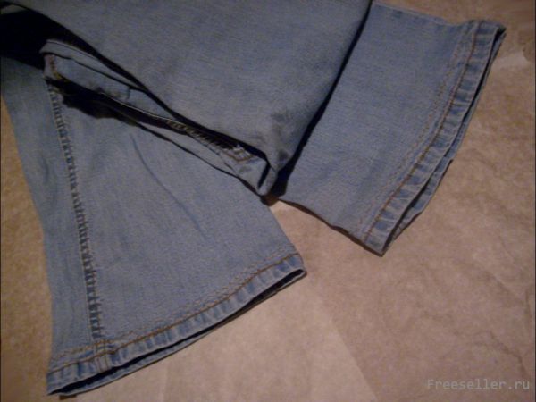 Как укоротить джинсы своими руками?