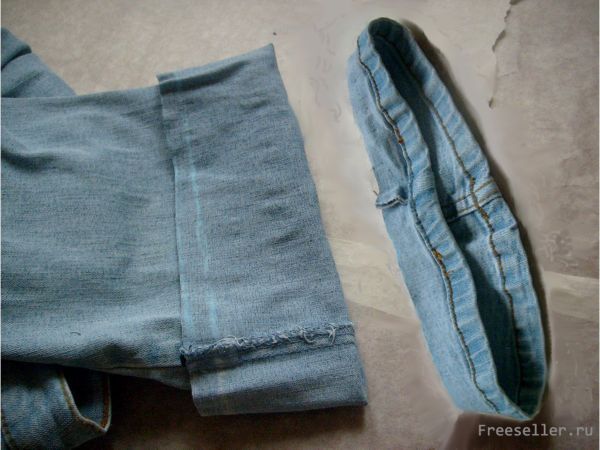 Как укоротить джинсы своими руками?