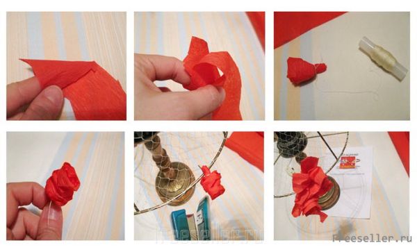 Цветочный абажур своими рукам - процесс изготовления
