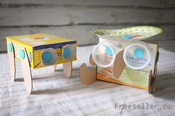 Идеи детских поделок из картона