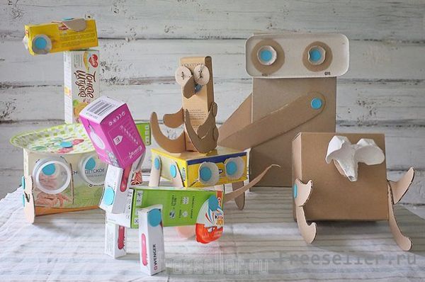 Идеи детских поделок из картона