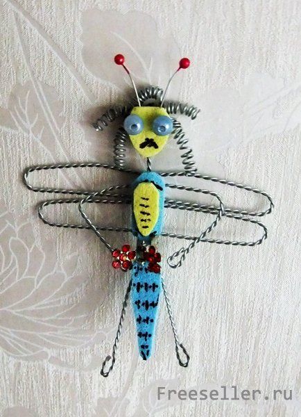 Как сделать стрекозу из проволоки