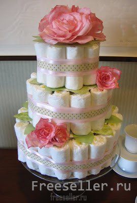 Торт из подгузников