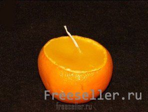 Свеча из мандарина