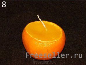 Свеча из мандарина
