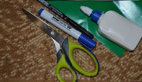 Материалы для изготовления закладки Лягушка