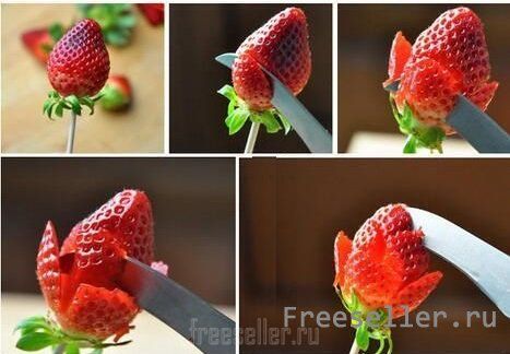 <p> <a class="highslide" href="https://www.freeseller.ru/uploads/posts/2014-06/1404151327_1403554096_5-kopiya-2.jpg" target="_blank"><img src="https://www.freeseller.ru/uploads/posts/2014-06/medium/1404151327_1403554096_5-kopiya-2.jpg" alt="Украшение для коктейля из клубники" class="fr-dib"></a> </p> <p> <p>Очень аппетитно и красочно выглядят розы из клубники, которыми можно украсить бокалы с коктейлем.</p>