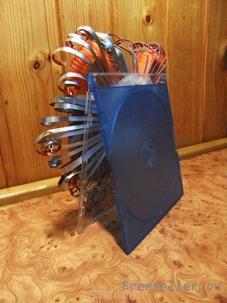 Львенок из CD диска - процесс изготовления