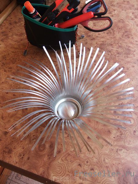 Львенок из CD диска - процесс изготовления