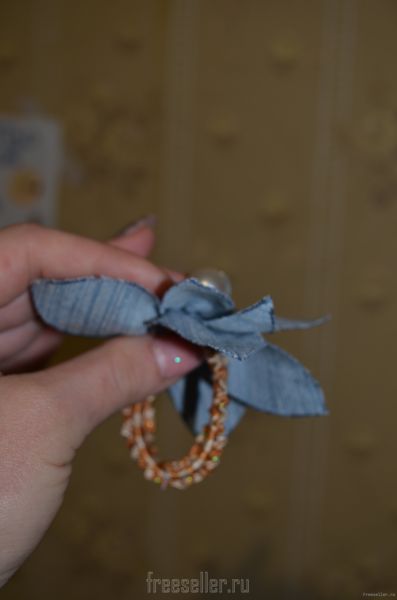 Джинсовая резинка для волос