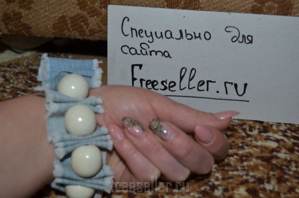 Джинсовый браслет своими руками