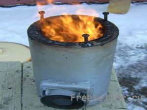 Портативная печь для рыбака и охотника