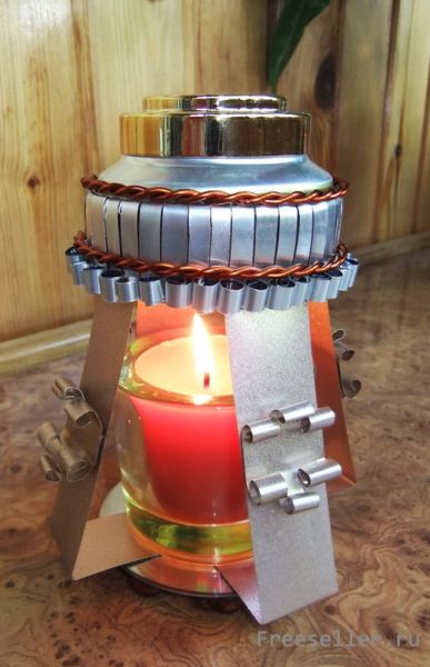 Аромолампа из алюминиевых банок от напитков