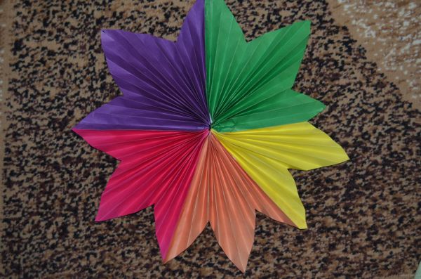 Солнышко из диска- процесс изготовления