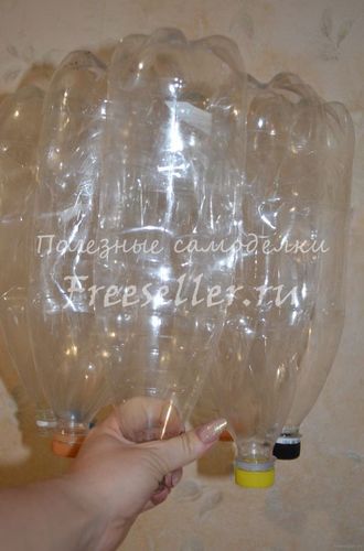 Изготовление пуфика из пластиковых бутылок