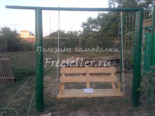 Садовые качели своими руками