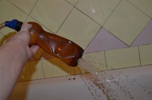 Душевая лейка из пластиковой бутылки