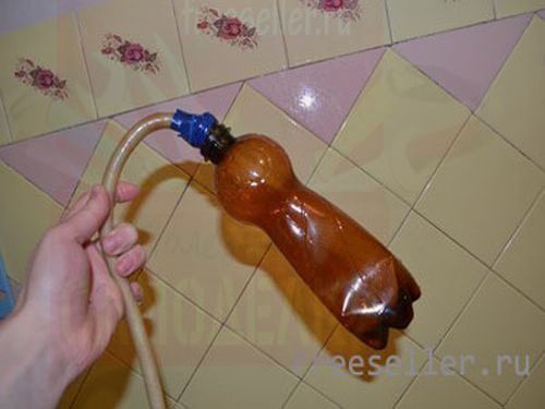 Душевая лейка из пластиковой бутылки
